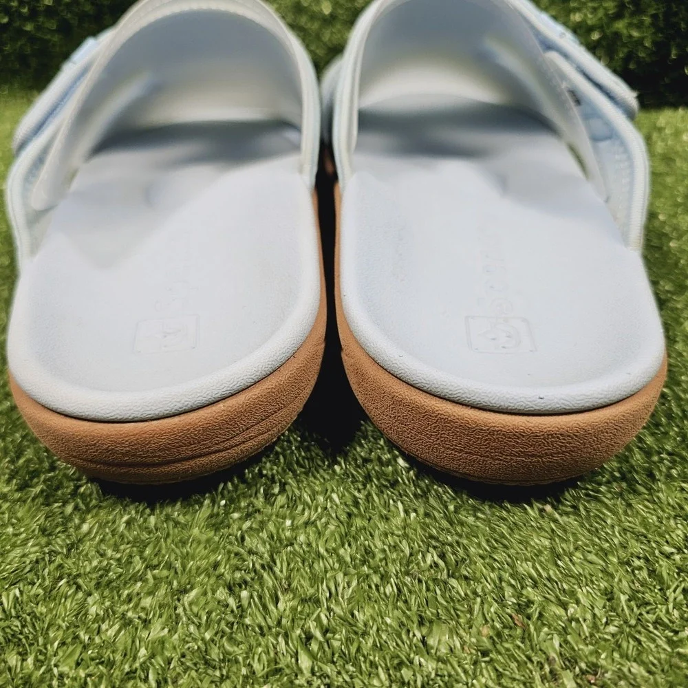 Spenco Orthotic Kholo Light Blue Slip On Comfort Sandals Womens Size 10